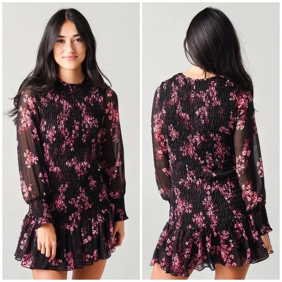 MISA Los Angeles Roisin Dress Black & Pink - Picture 2 of 12